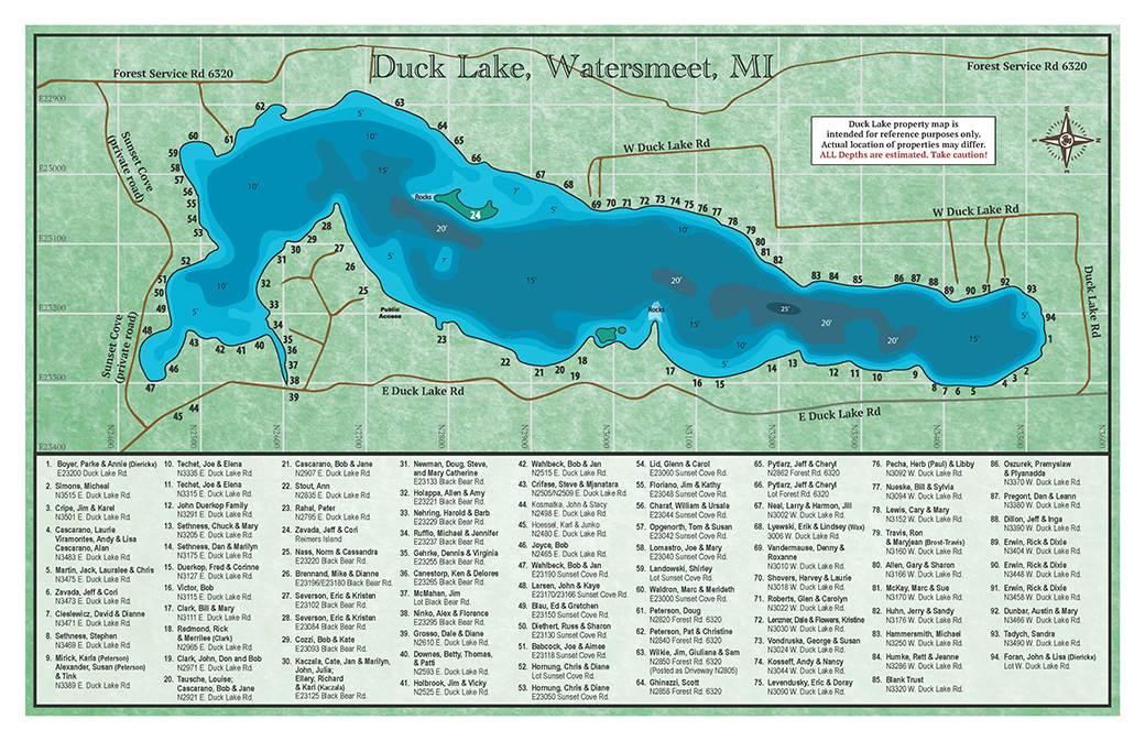 Duck Lake Map