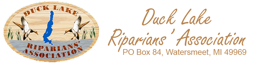 Duck Lake Riparians' logo and address